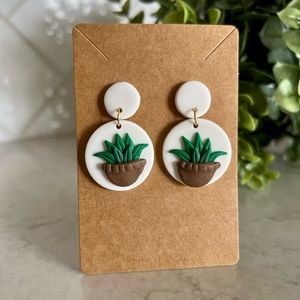 Plant Clay Earrings